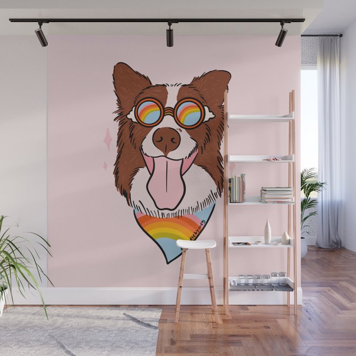Rainbow Dog Wall Mural Gallery Image 1