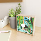 Malayan Tapir Family Mini Art Print Gallery Image 2