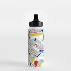 New Orleans, Louisiana City Map - Mondrian Water Bottle Gallery Image 2