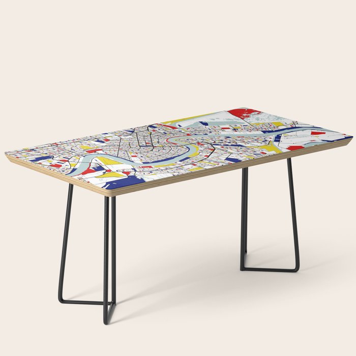 New Orleans, Louisiana City Map - Mondrian Coffee Table Gallery Image 1