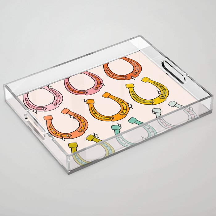 Rainbow Horseshoe Acrylic Tray Gallery Image 1