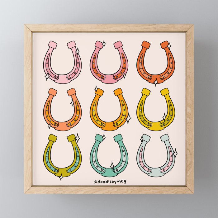Rainbow Horseshoe Mini Art Print Gallery Image 1