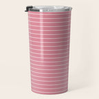 Minimal Arch XVIII 90s Pink Modern Geometric Lines Travel Mug Gallery Image 3