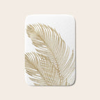 Palm Leaves Finesse Line Art with Gold Foil #2 #minimal #decor #art #society6 Bath Mat Gallery Image 1