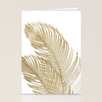 Palm Leaves Finesse Line Art with Gold Foil #2 #minimal #decor #art #society6 Stationery Card Gallery Image 2