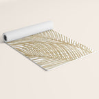 Palm Leaves Finesse Line Art with Gold Foil #2 #minimal #decor #art #society6 Yoga Mat Gallery Image 2