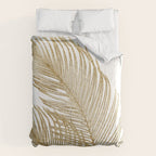 Palm Leaves Finesse Line Art with Gold Foil #2 #minimal #decor #art #society6 Comforter Gallery Image 6