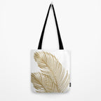 Palm Leaves Finesse Line Art with Gold Foil #2 #minimal #decor #art #society6 Tote Bag Gallery Image 2