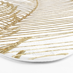 Palm Leaves Finesse Line Art with Gold Foil #2 #minimal #decor #art #society6 Bath Mat Gallery Image 3