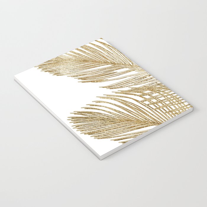 Palm Leaves Finesse Line Art with Gold Foil #2 #minimal #decor #art #society6 Notebook Gallery Image 3