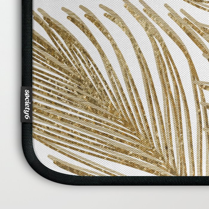 Palm Leaves Finesse Line Art with Gold Foil #2 #minimal #decor #art #society6 Laptop Sleeve Gallery Image 3