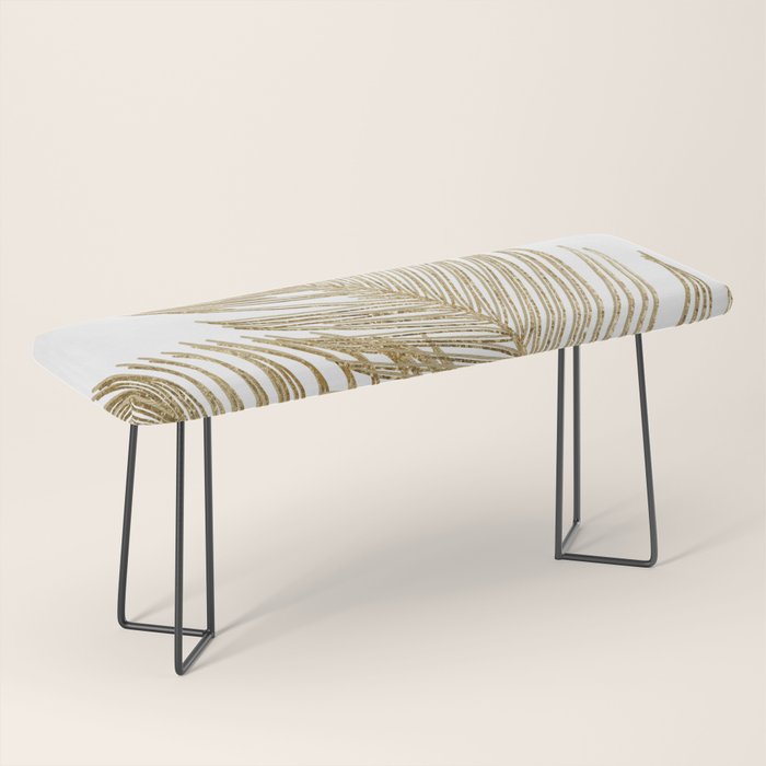 Palm Leaves Finesse Line Art with Gold Foil #2 #minimal #decor #art #society6 Bench Gallery Image 1