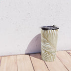 Palm Leaves Finesse Line Art with Gold Foil #2 #minimal #decor #art #society6 Travel Mug Gallery Image 4