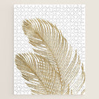 Palm Leaves Finesse Line Art with Gold Foil #2 #minimal #decor #art #society6 Jigsaw Puzzle Gallery Image 1