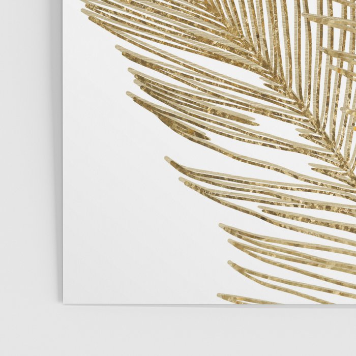 Palm Leaves Finesse Line Art with Gold Foil #2 #minimal #decor #art #society6 Poster Gallery Image 3