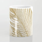 Palm Leaves Finesse Line Art with Gold Foil #2 #minimal #decor #art #society6 Coffee Mug Gallery Image 4