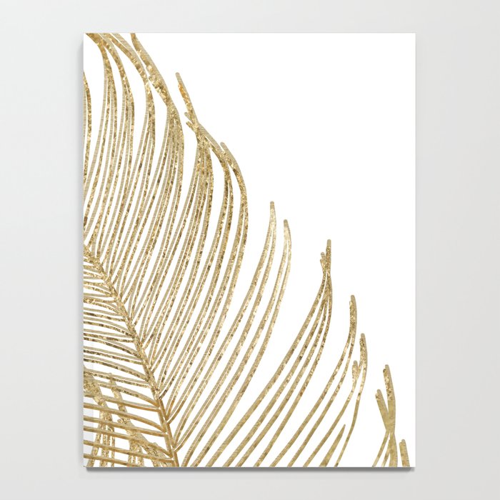 Palm Leaves Finesse Line Art with Gold Foil #2 #minimal #decor #art #society6 Notebook Gallery Image 4