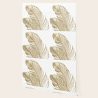 Palm Leaves Finesse Line Art with Gold Foil #2 #minimal #decor #art #society6 Wallpaper Gallery Image 2