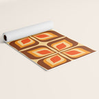 Retro Mid Century Modern Floral Pattern 721 Autumn Yoga Mat Gallery Image 2