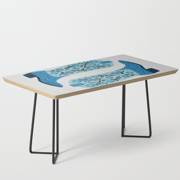 Cowgirl Boots â Mint and Blue Coffee Table Gallery Image 1