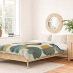 mid century modern geometric art Duvet Cover Gallery Image 2