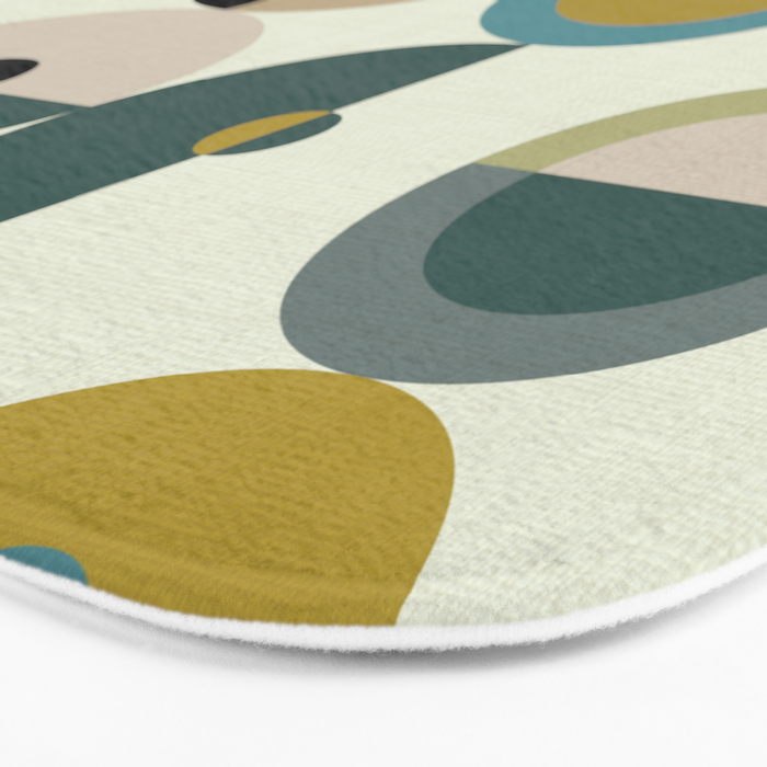 mid century modern geometric art Bath Mat Gallery Image 3