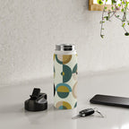 mid century modern geometric art Water Bottle Gallery Image 4