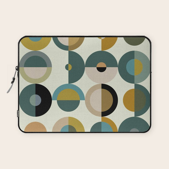 mid century modern geometric art Laptop Sleeve Gallery Image 1