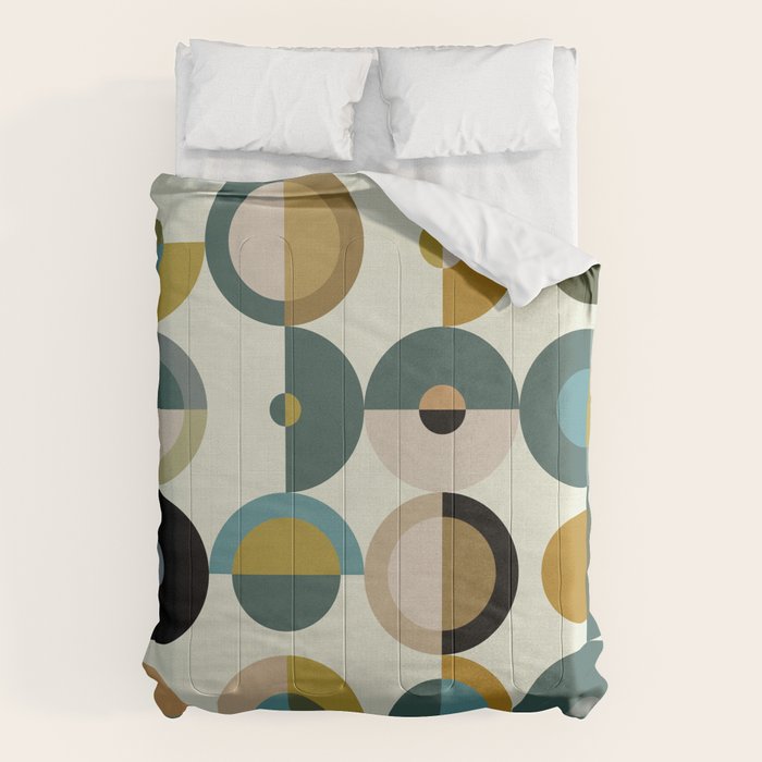 mid century modern geometric art Comforter Gallery Image 6