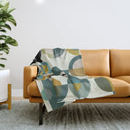 mid century modern geometric art Throw Blanket Gallery Image 1