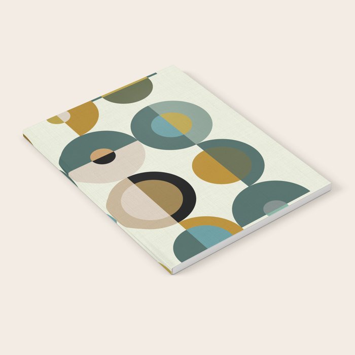 mid century modern geometric art Notebook Gallery Image 1
