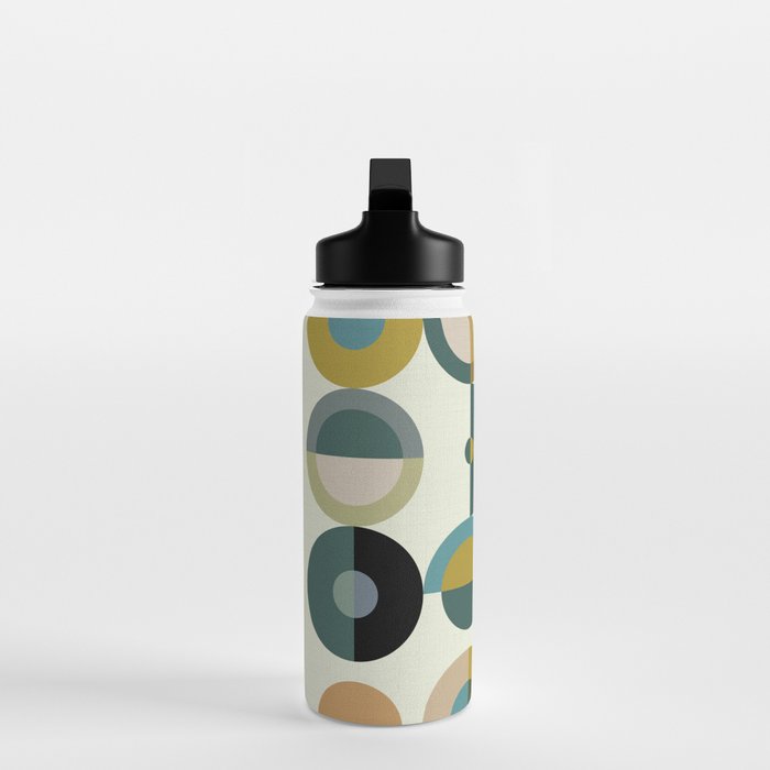 mid century modern geometric art Water Bottle Gallery Image 3