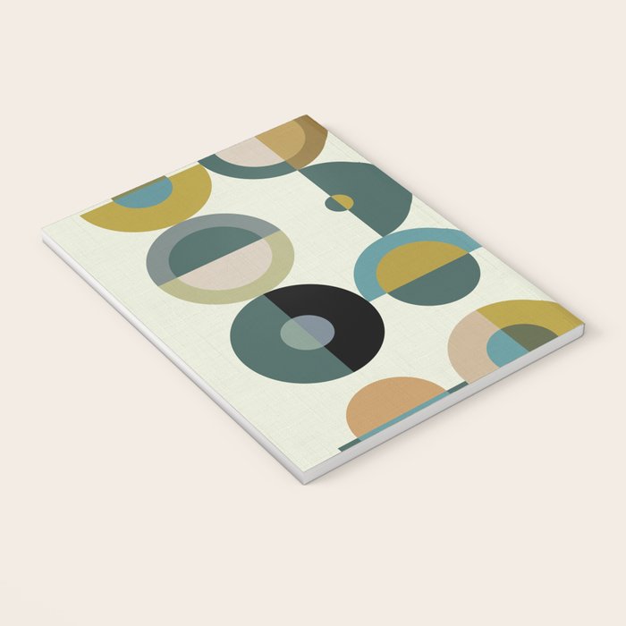 mid century modern geometric art Notebook Gallery Image 3