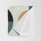 mid century modern geometric art Throw Blanket Gallery Image 3