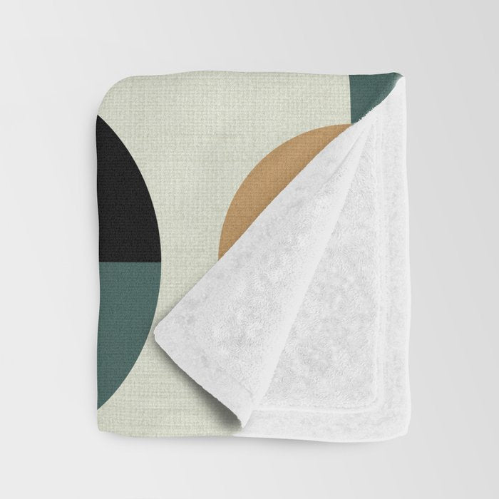 mid century modern geometric art Throw Blanket Gallery Image 3