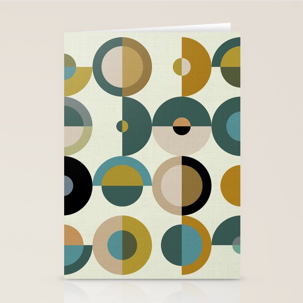 mid century modern geometric art Stationery Card Gallery Image 2