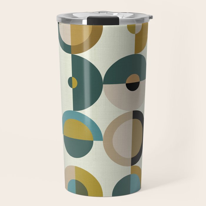 mid century modern geometric art Travel Mug Gallery Image 1