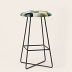 mid century modern geometric art Stool Gallery Image 1