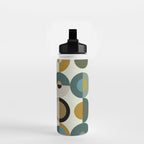 mid century modern geometric art Water Bottle Gallery Image 2