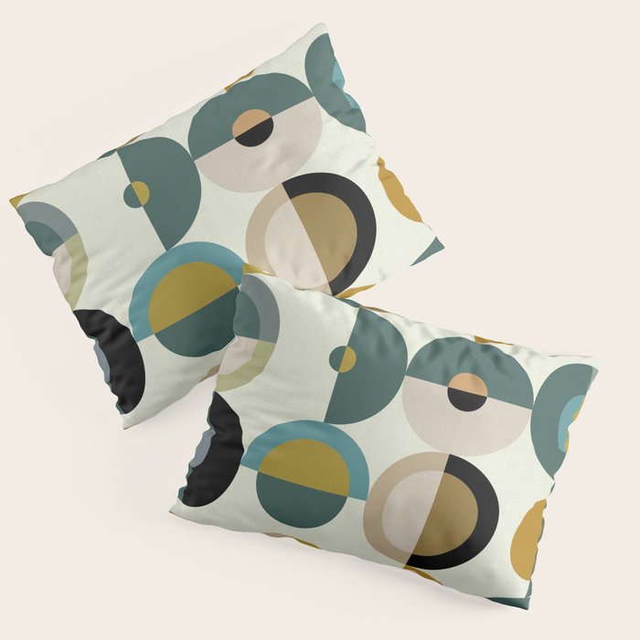 mid century modern geometric art Pillow Sham Gallery Image 3