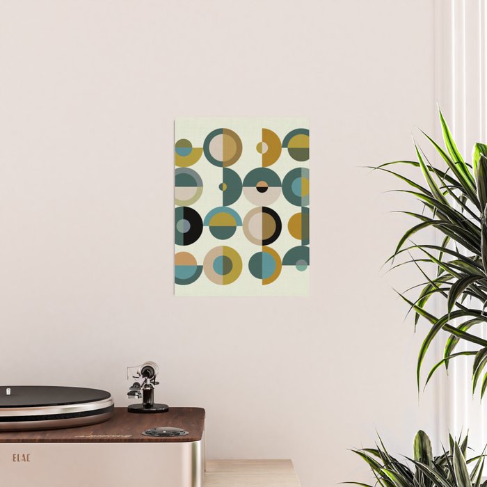 mid century modern geometric art Poster Gallery Image 2