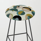 mid century modern geometric art Stool Gallery Image 2