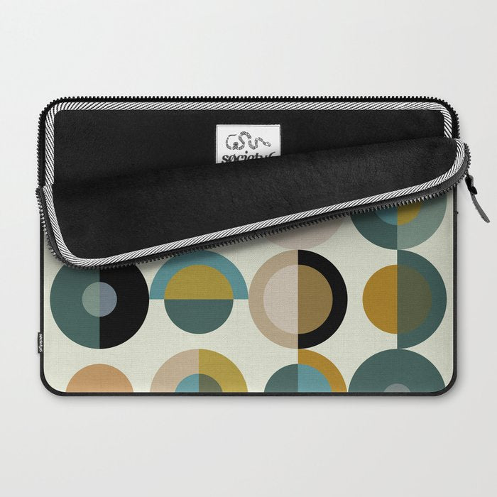 mid century modern geometric art Laptop Sleeve Gallery Image 2