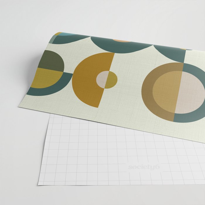 mid century modern geometric art Wrapping Paper Gallery Image 2