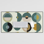 mid century modern geometric art Desk Mat Gallery Image 1