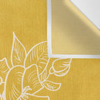 Scandinavian Brushed Gold Floral Ornament | Tropical Line Art Wall Tapestry Gallery Image 3