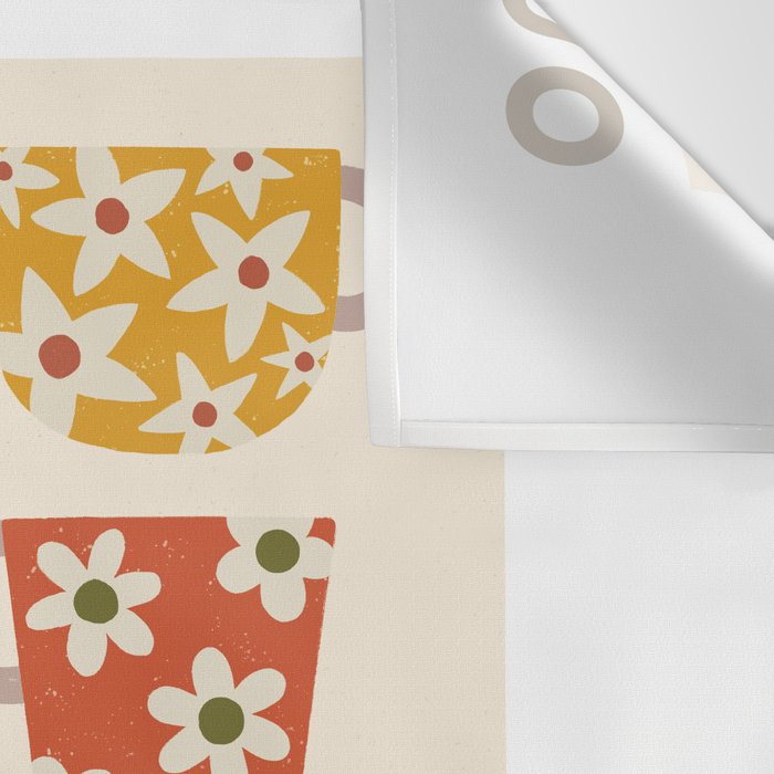Buongiorno Retro Floral Coffee Wall Tapestry Gallery Image 3