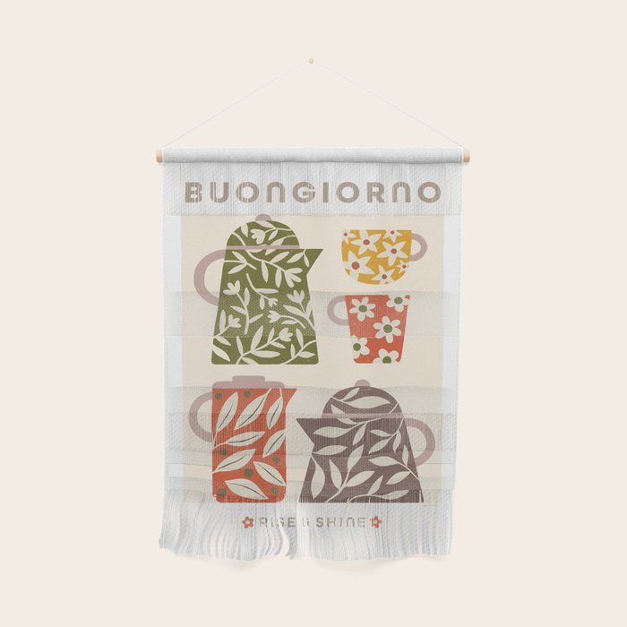 Buongiorno Retro Floral Coffee Wall Hanging Gallery Image 1