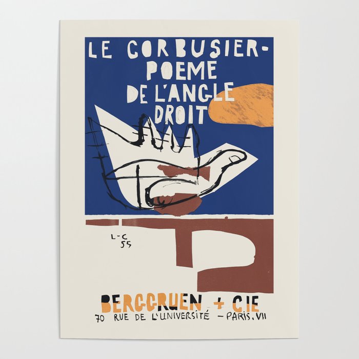 Le Corbusier - Exhibition poster for Poeme de L'Angle Droit 1995 in Paris Poster Gallery Image 4