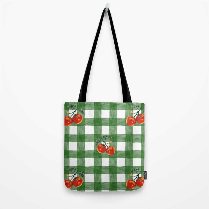 Tomato Gingham Tote Bag Gallery Image 2